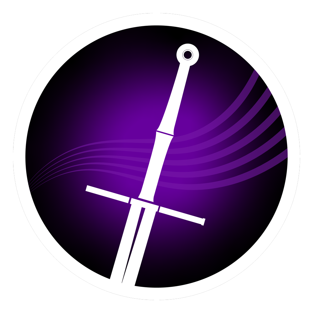 Two-handed sword badge